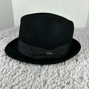 Scala Hat Dorfman Pacific Company Diamond Crown Wool Black Classic One Size